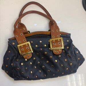 Be&D Blue Leather Purse Excellent Condition